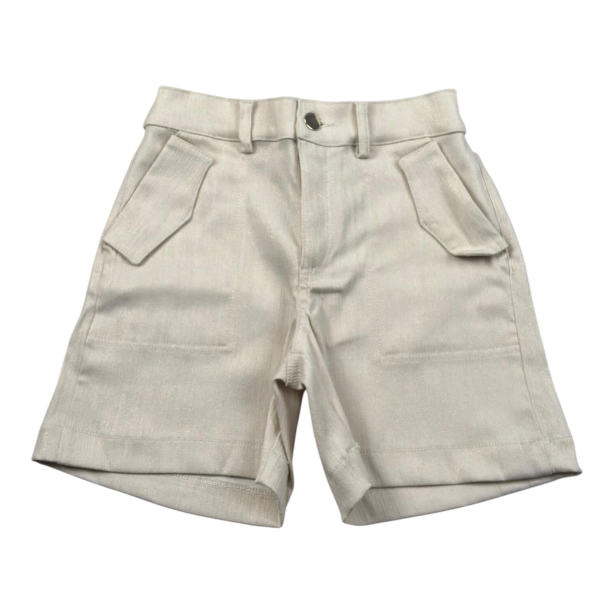 Meilisa Bai Short Tinta Unita con Elastico In Vita per Bambina FL6379 BEIGE MEILISA BAI 