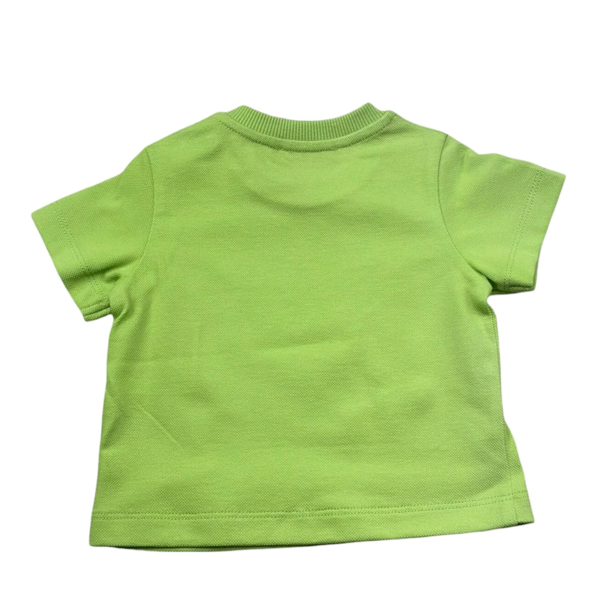 Moschino T-Shirt Girocollo Tinta Unita con Stampa per Neonato MOM031 VERDE MOSCHINO 
