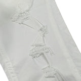 Clochard Jeans tinta unita con Strappi Bianco per Neonato 008N BIANCO CLOCHARD 