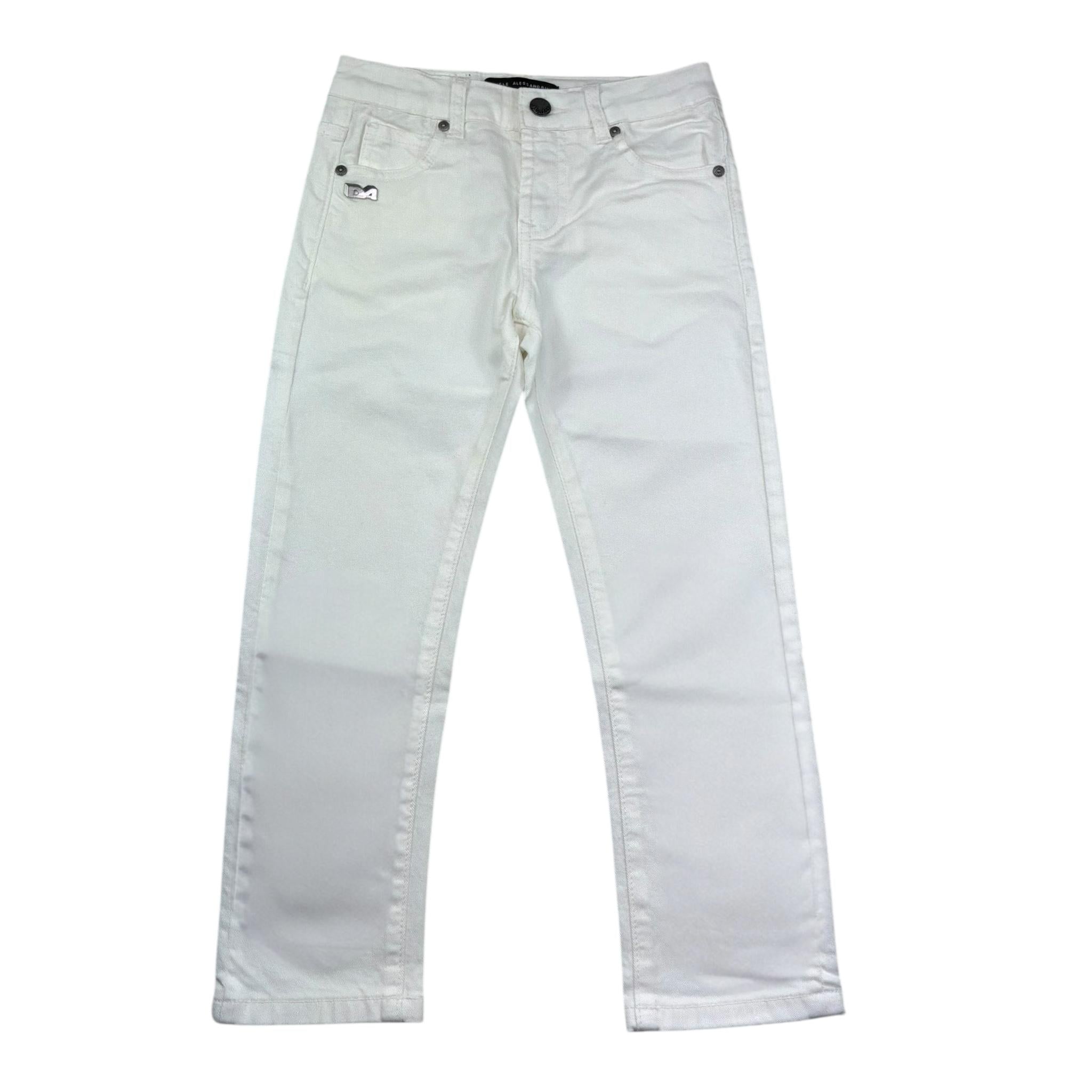 Daniele Alessandrini Jeans Tinta Unita con Girovita Regolabile per Bambino 1235PD00249 BIANCO DANIELE ALESSANDRINI 