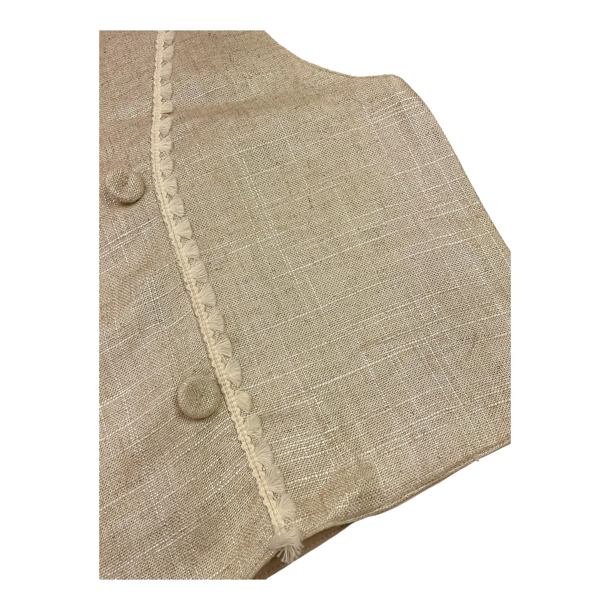 Vicolo Gilet Tinta Unita con Applicazioni per Bambina 3146B00017 BEIGE VICOLO 