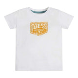 Guess T-Shirt Girocollo Tinta Unita con Stampa per Neonato N3GI09K8HM0 BIANCO GUESS 