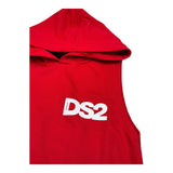 Dropseason2 Felpa Smanicata Tinta Unita con Cappuccio per Bambino SS25K050 ROSSO DROPSEASON2 