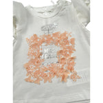 Miss Grant T-Shirt Girocollo Tinta Unita con Stampa In Contrasto per Bambina MG1336XXJ BIANCO MISS GRANT 