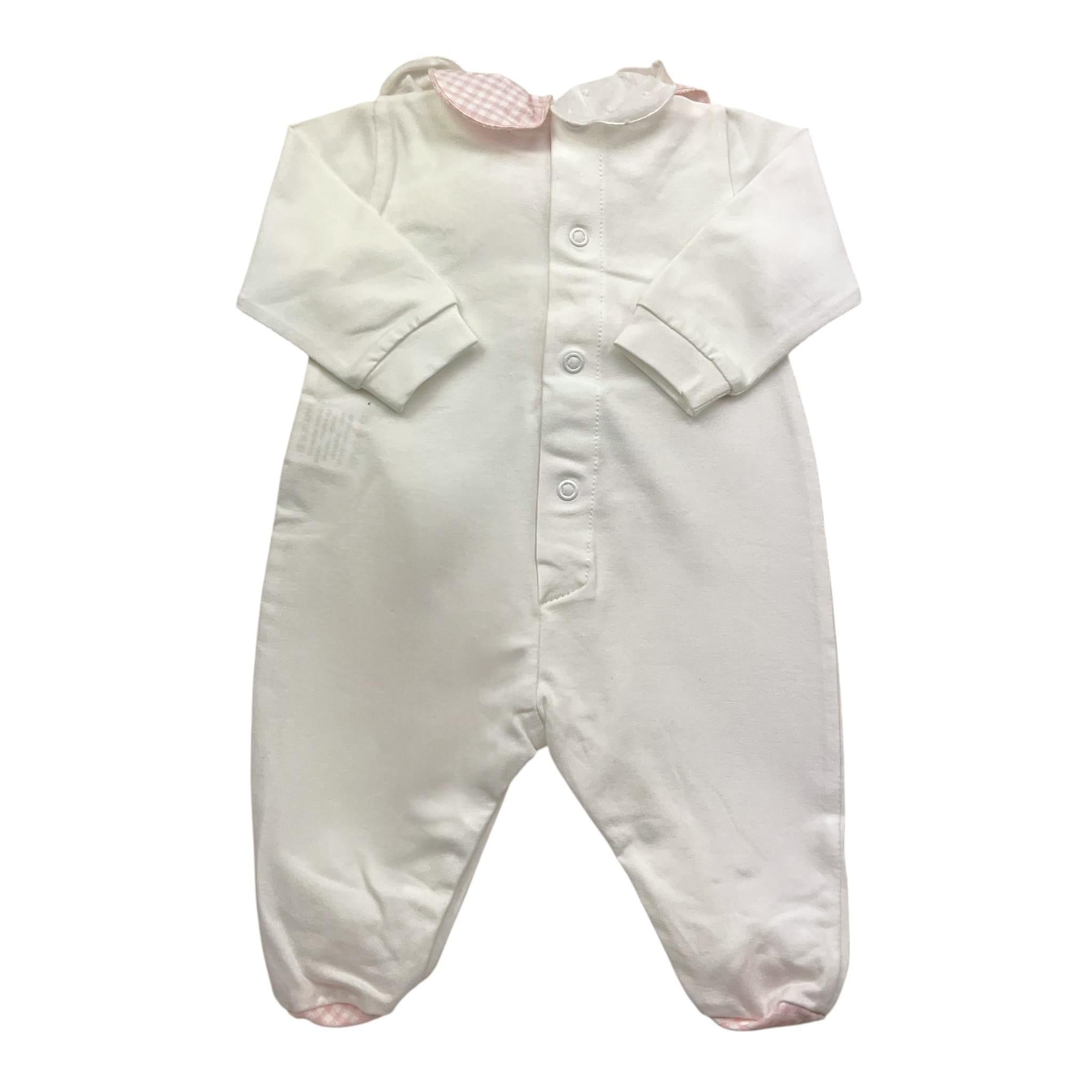 MARLU' tutina tinta unita con fiocco Bianco per Neonata EC1414 BIANCO MARLU' 