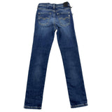 Replay Jeans Tinta Unita Con Girovita Regolabile Blu Per Bambina