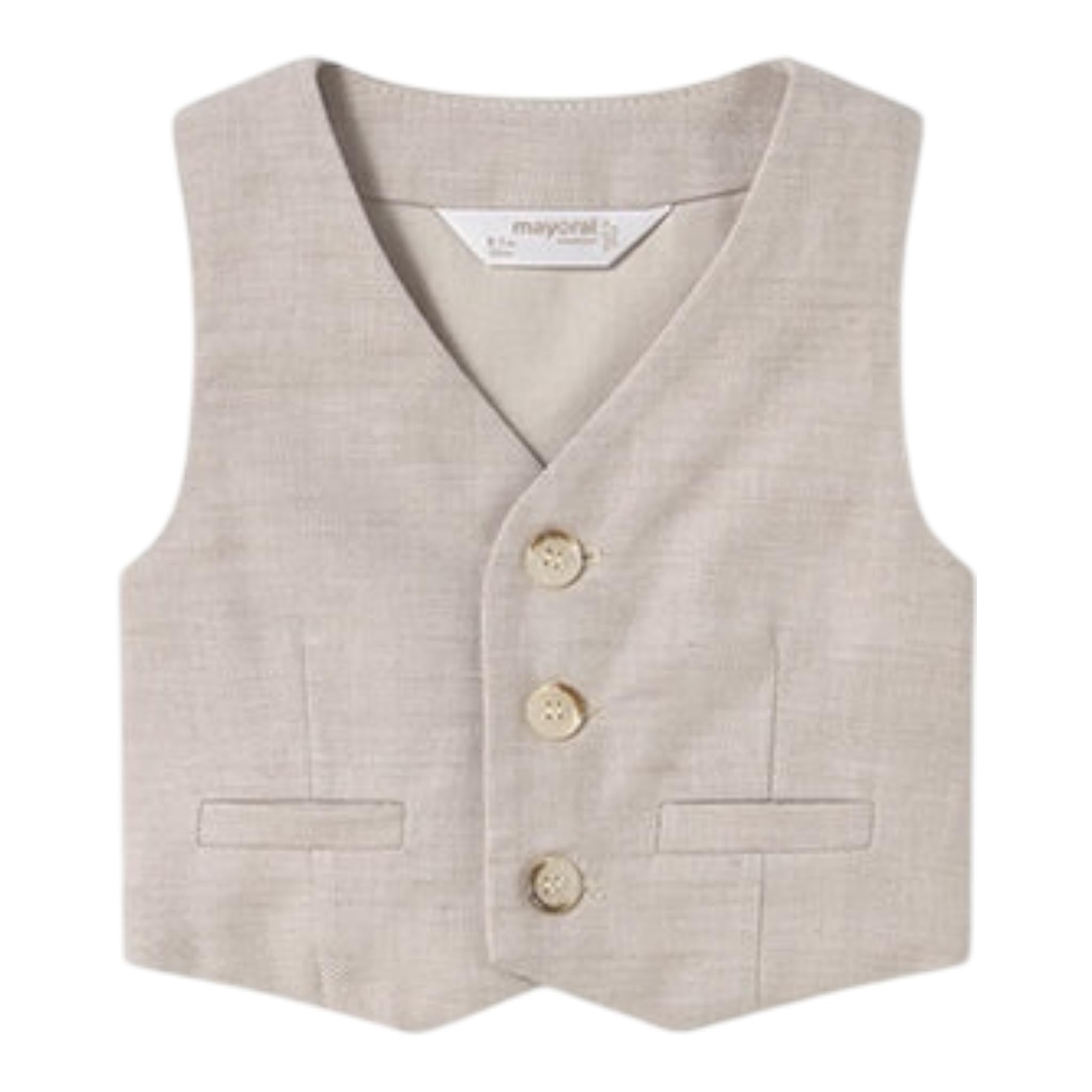 Mayoral Gilet Tinta Unita per Neonato 1394XX BEIGE MAYORAL 