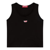 Diesel Canotta Tinta Unita con Logo per Bambina J02238 NERO DIESEL 