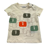 Trussardi T-Shirt Girocollo Tinta Unita con Stampe per Neonato TIP26047TS BEIGE TRUSSARDI 