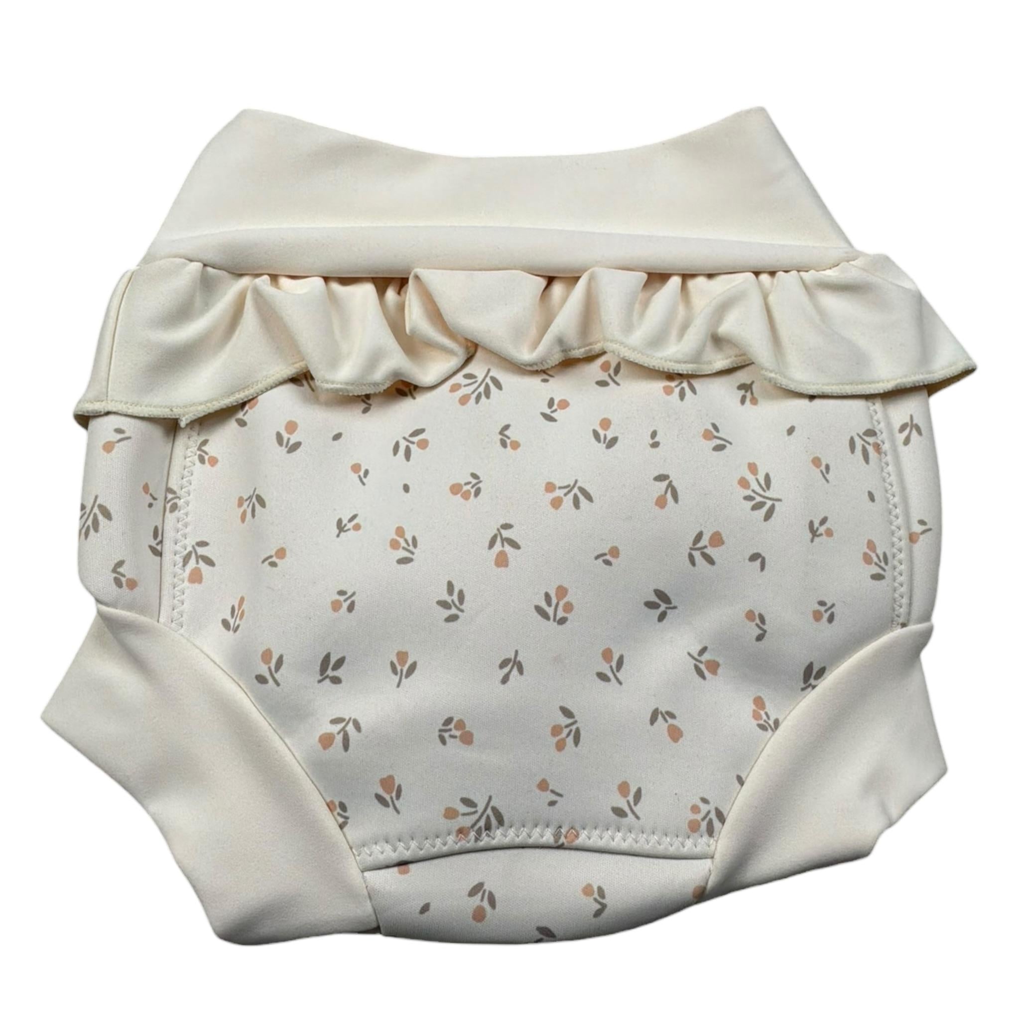 Bamboom+Babies Costume Contenitivo Pannolino Tinta Unita con Stampa per Neonata 7199 PANNA BAMBOOM+BABIES 