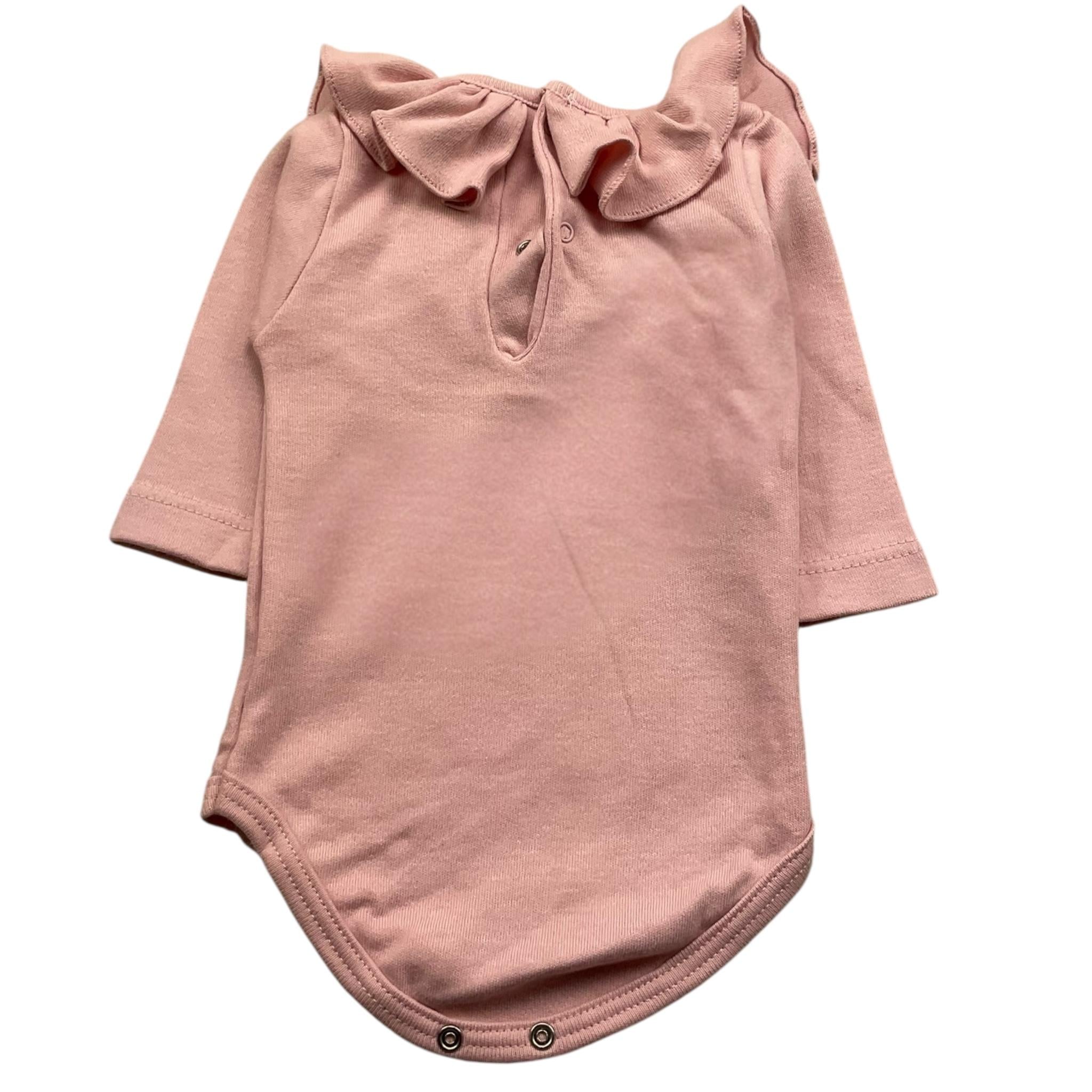 BABIDU body manica lunga tinta unita Rosa per Neonata BODY2 ROSA BABIDU 