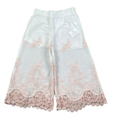 Caffe' D'Orzo Pantalone Tinta Unita con Ricami per Neonata ZW6B30X BIANCO CAFFE' D'ORZO 