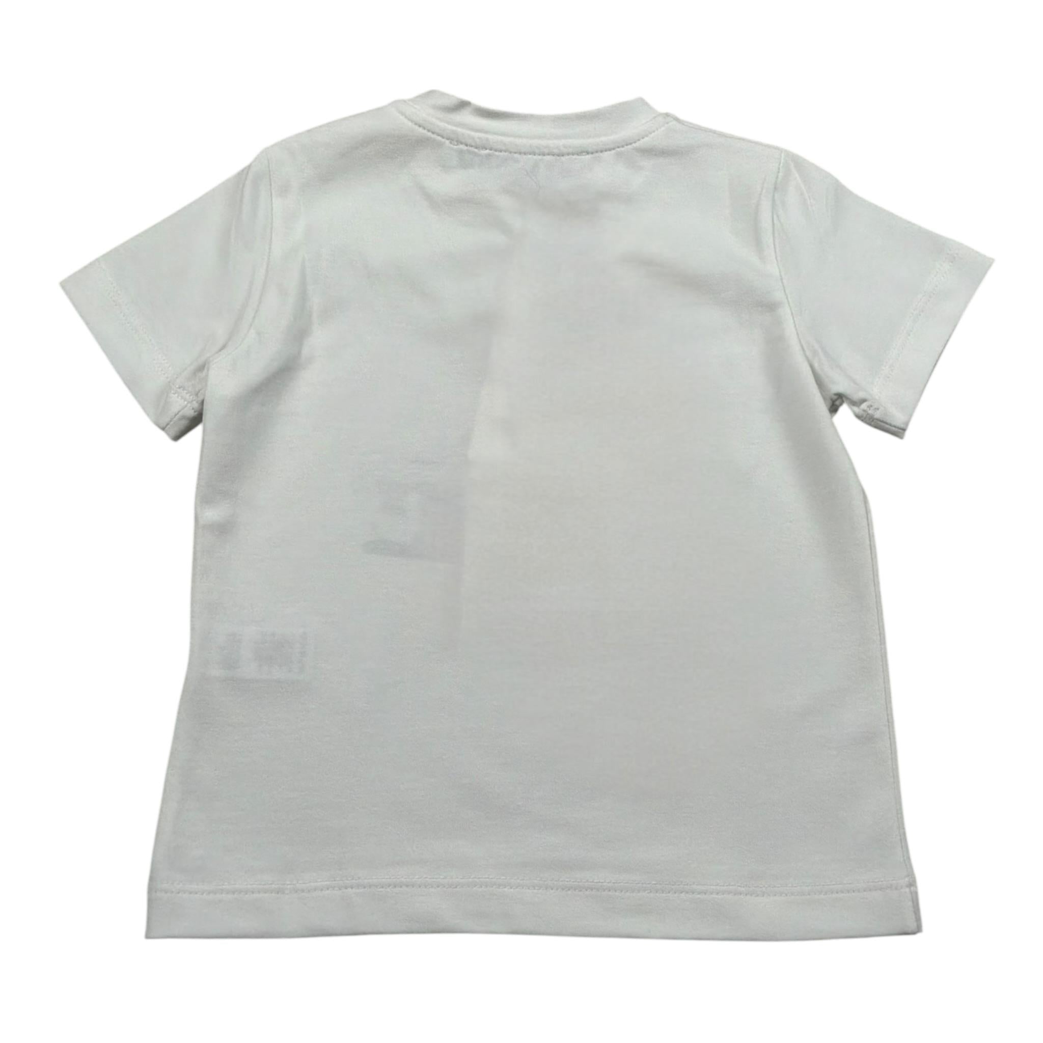 Per Te T-Shirt Girocollo Tinta Unita con Stampa per Neonato 34176 BIANCO PER TE 