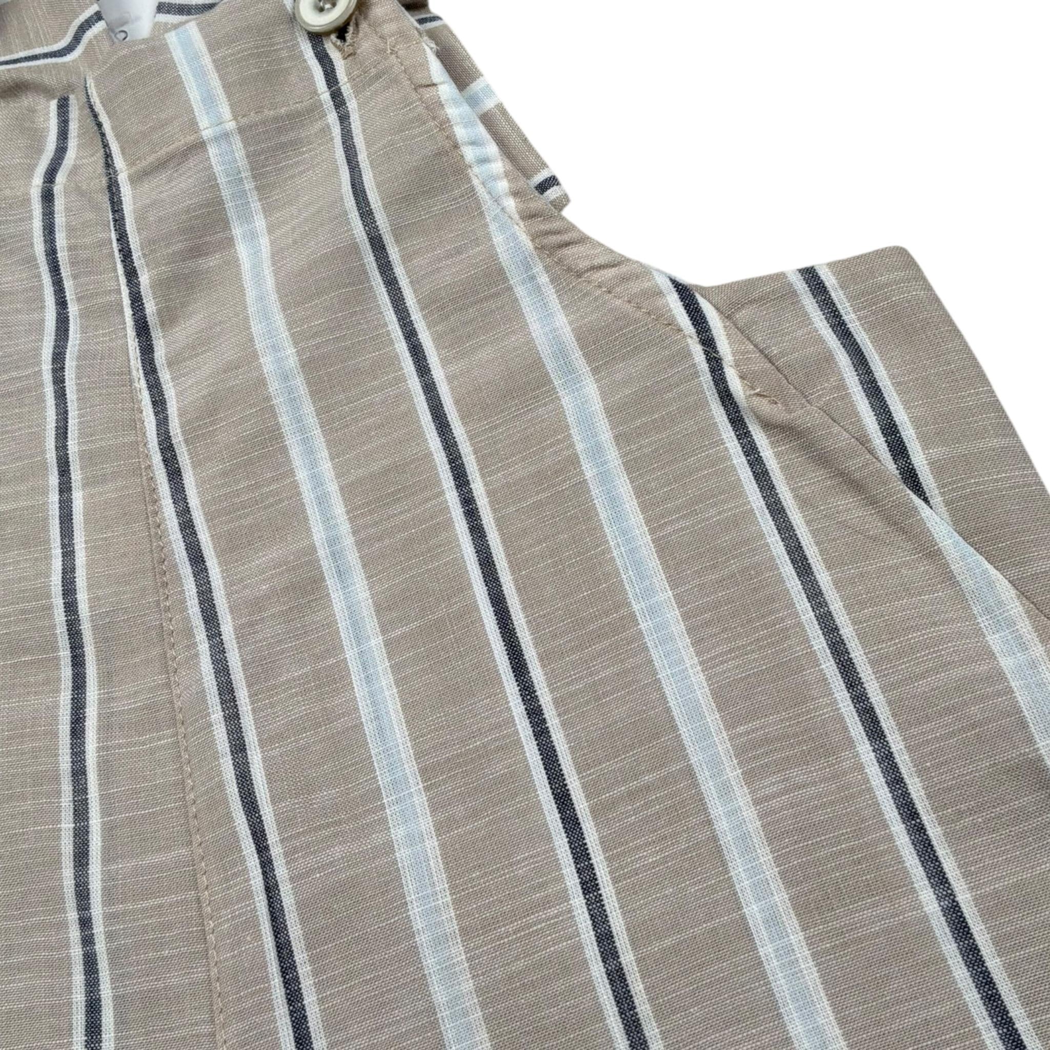 Babyvip Salopette Tinta Unita con Fantasia A Righe per Neonato T1346 BEIGE BABYVIP 