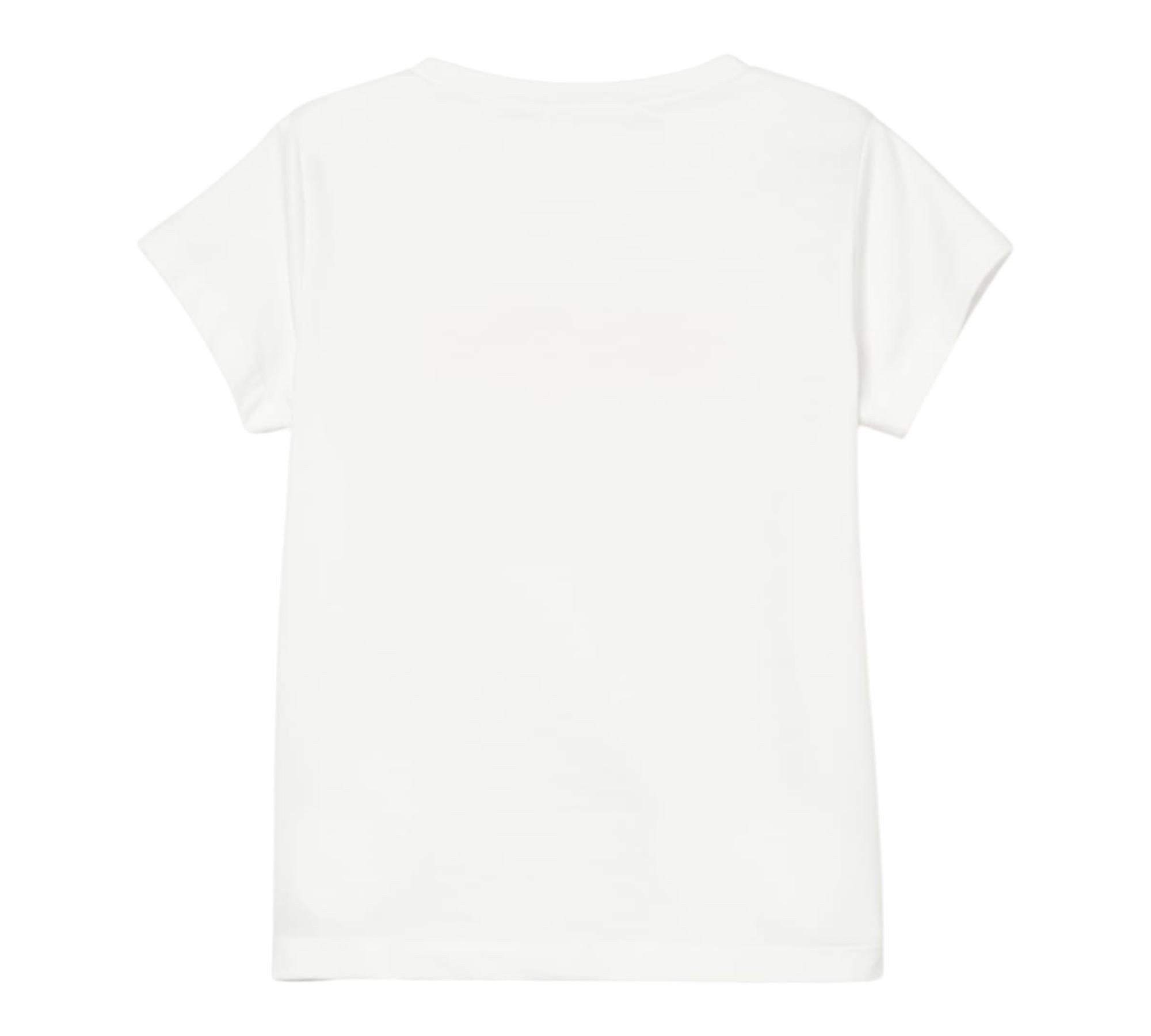 Liu Jo T-Shirt Girocollo Tinta Unita con Brillantini per Neonata KA5081NX BIANCO LIU JO 
