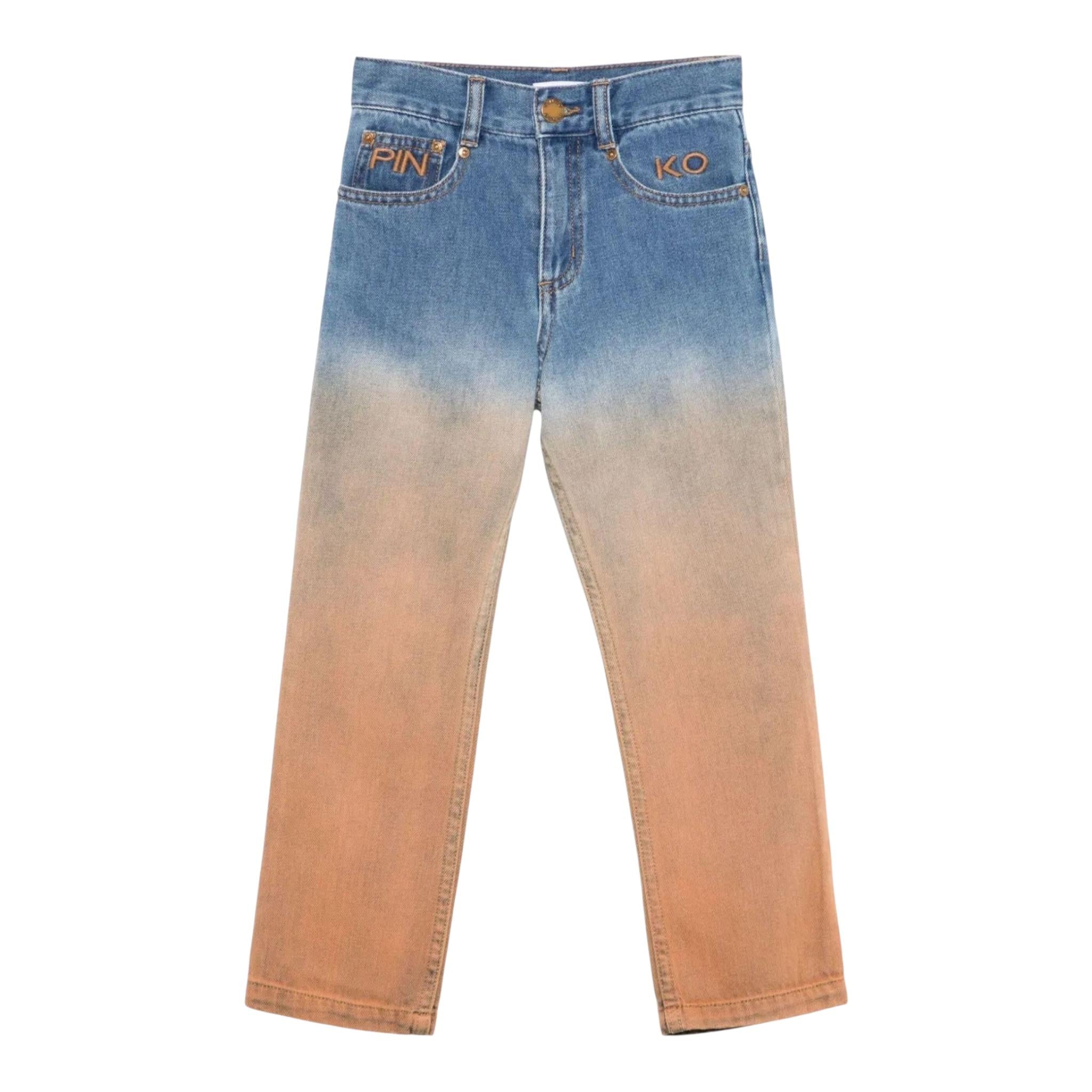 Pinko Jeasn Bicolore con 5 Tasche per Bambina KFPA011 BLU PINKO 