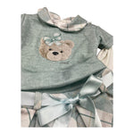 MINI KISS completo 3 pezzi t-shirt-shirt-gonna Verde acqua per Neonata 4605 VERDE ACQUA MINI KISS 