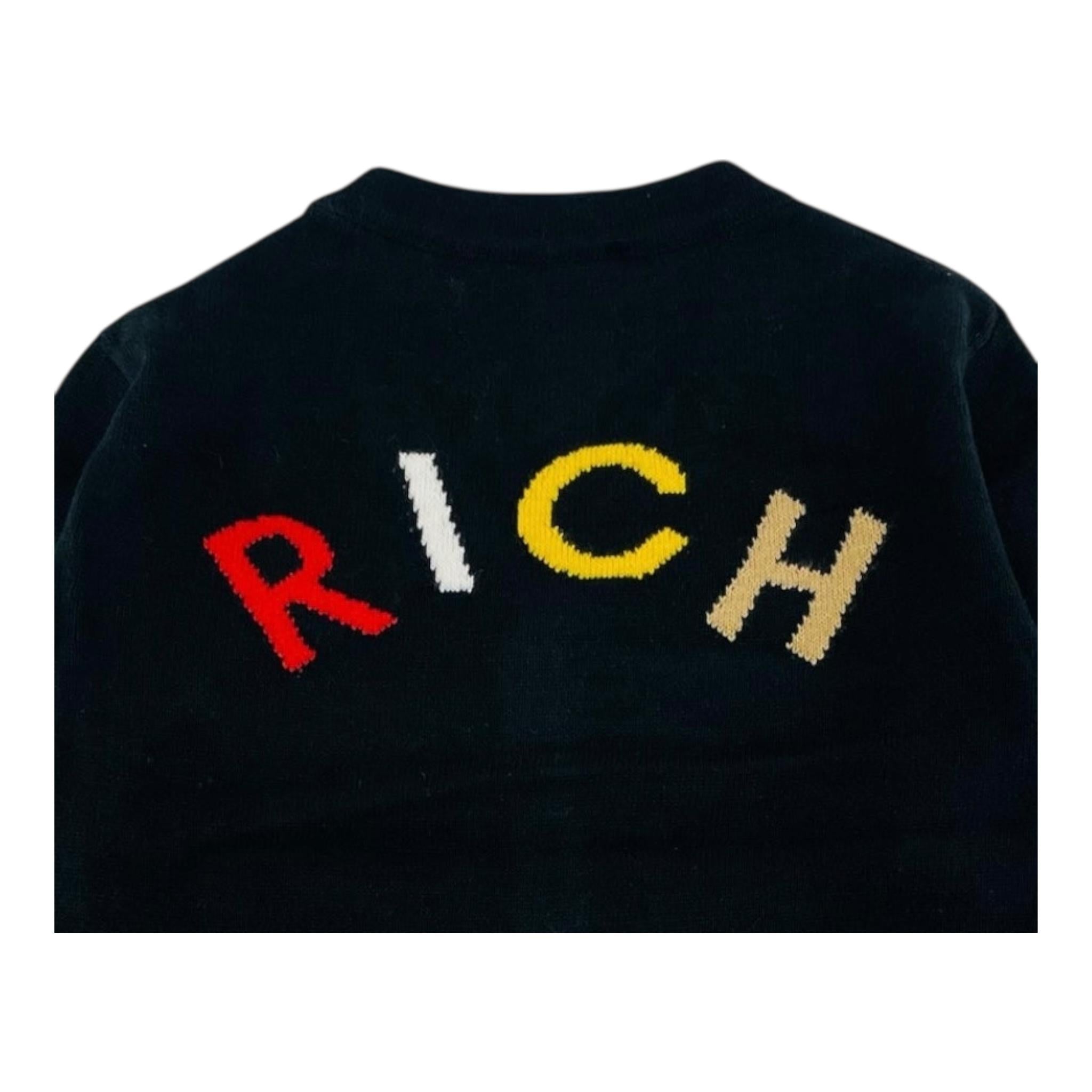 JOHN RICHMOND cardigan tinta unita con stampa Nero per Neonato RIA24080CDE NERO JOHN RICHMOND 