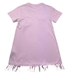 Saint Barth Abito Mezza Manica Tinta Unita con Frange per Bambina ABY ROSA SAINT BARTH 