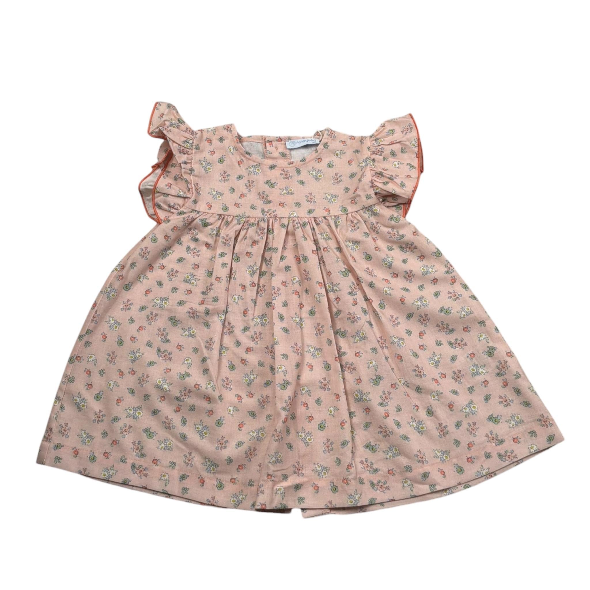 Laranjinha Abito Tinta Unita con Stampa Fiori per Bambina 92950V5817R51J ROSA LARANJINHA 