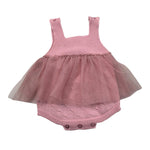 Cnd Pagliaccetto Tinta Unita con Tulle per Neonata 55937010 ROSA CND 