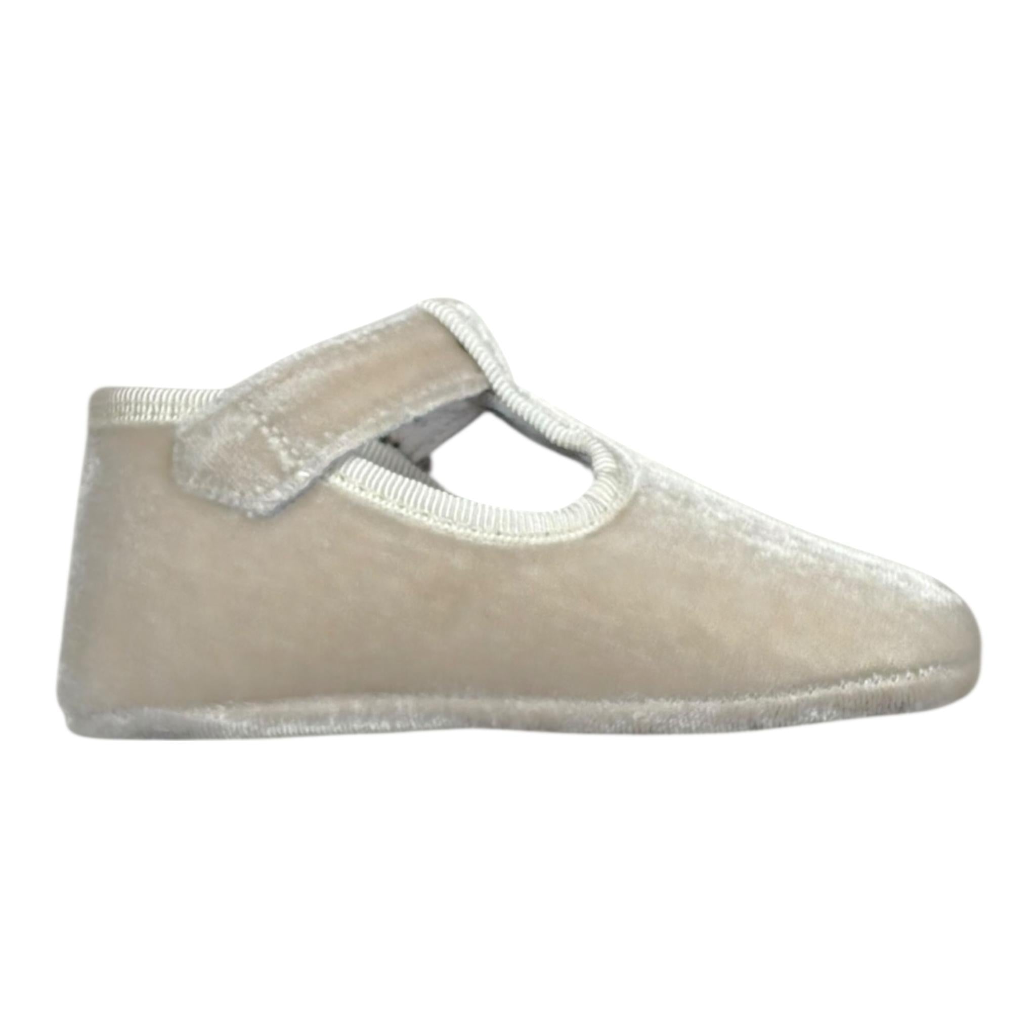 Indice Bellerina In Velluto Tinta Unita per Neonata 323 BEIGE CHIARO INDICE 