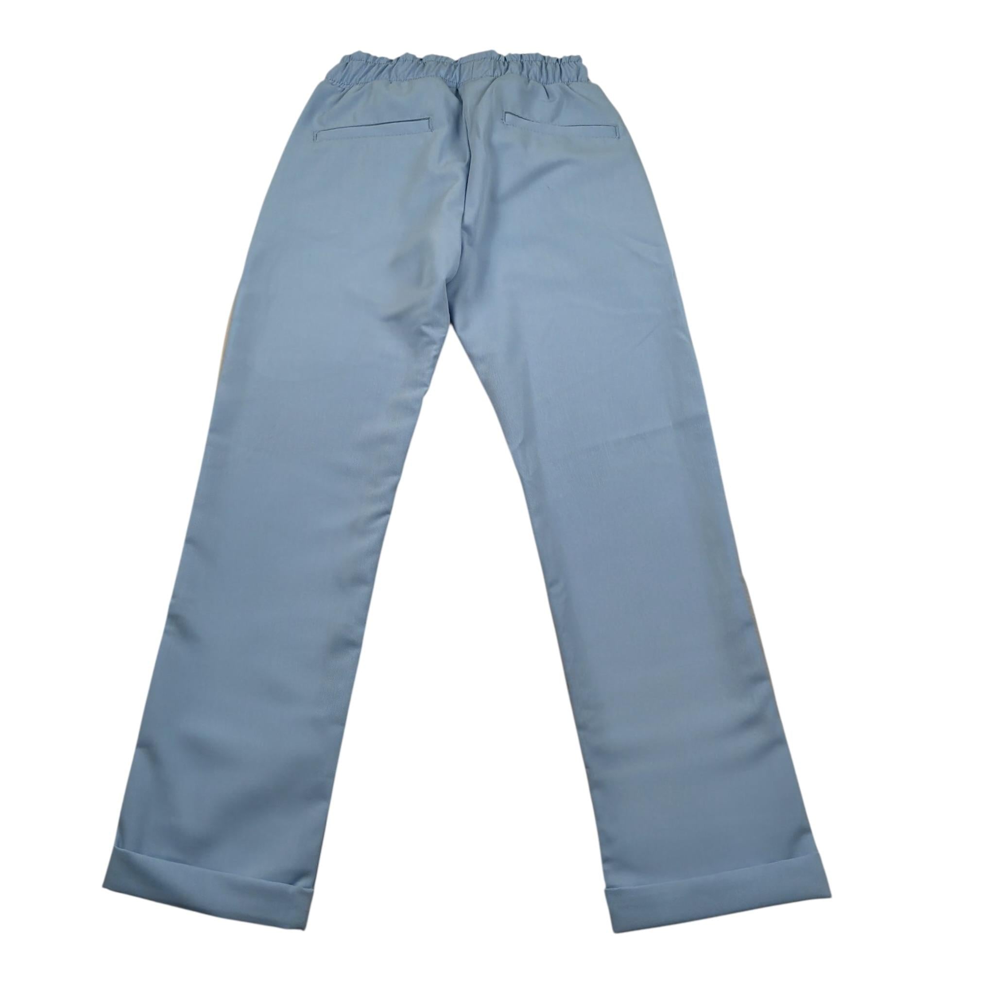 Over-D Pantalone tinta unita con Elastico In Vita Azzurro per Bambino OK1505BPN AZZURRO OVER-D 