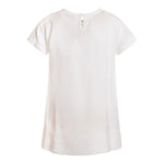 Monnalisa Camicia Tinta Unita con Logo per Bambina 199613S4 BIANCO MONNALISA 