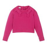 I DO maglia girocollo tinta unita con fiocco Fuxia per Neonata 4A558N FUXIA I DO 