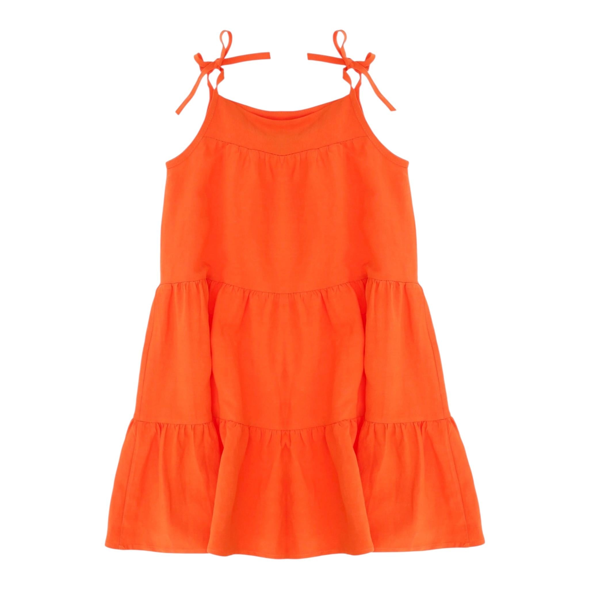 Dixie Abito Bretelline Tinta Unita per Bambina AB99300G50 ARANCIONE DIXIE 