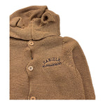 DANIELE ALESSANDRINI cardigan tinta unita con cappello Cammello per Neonato 1291W00035NX CAMMELLO DANIELE ALESSANDRINI 