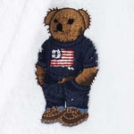 Ralph Lauren Accappatoio Tinta Unita con Stampa per Bambina 9P0042 BIANCO RALPH LAUREN 