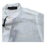 Please Camicia Mezza Manica Tinta Unita per Bambino CC37300B73J PANNA PLEASE 