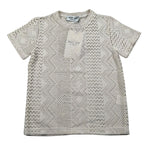 Mood_One T-Shirt Girocollo Tinta Unita con Trafori per Bambino TSHIRT02 BEIGE MOOD_ONE 