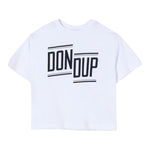 Dondup T-Shirt Girocollo Tinta Unita con Stampa per Neonata DMTS042XN BIANCO DONDUP 