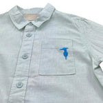 Trussardi Camicia Mezza Manica Tinta Unita con Logo per Bambina TBP26020CL VERDE TRUSSARDI 