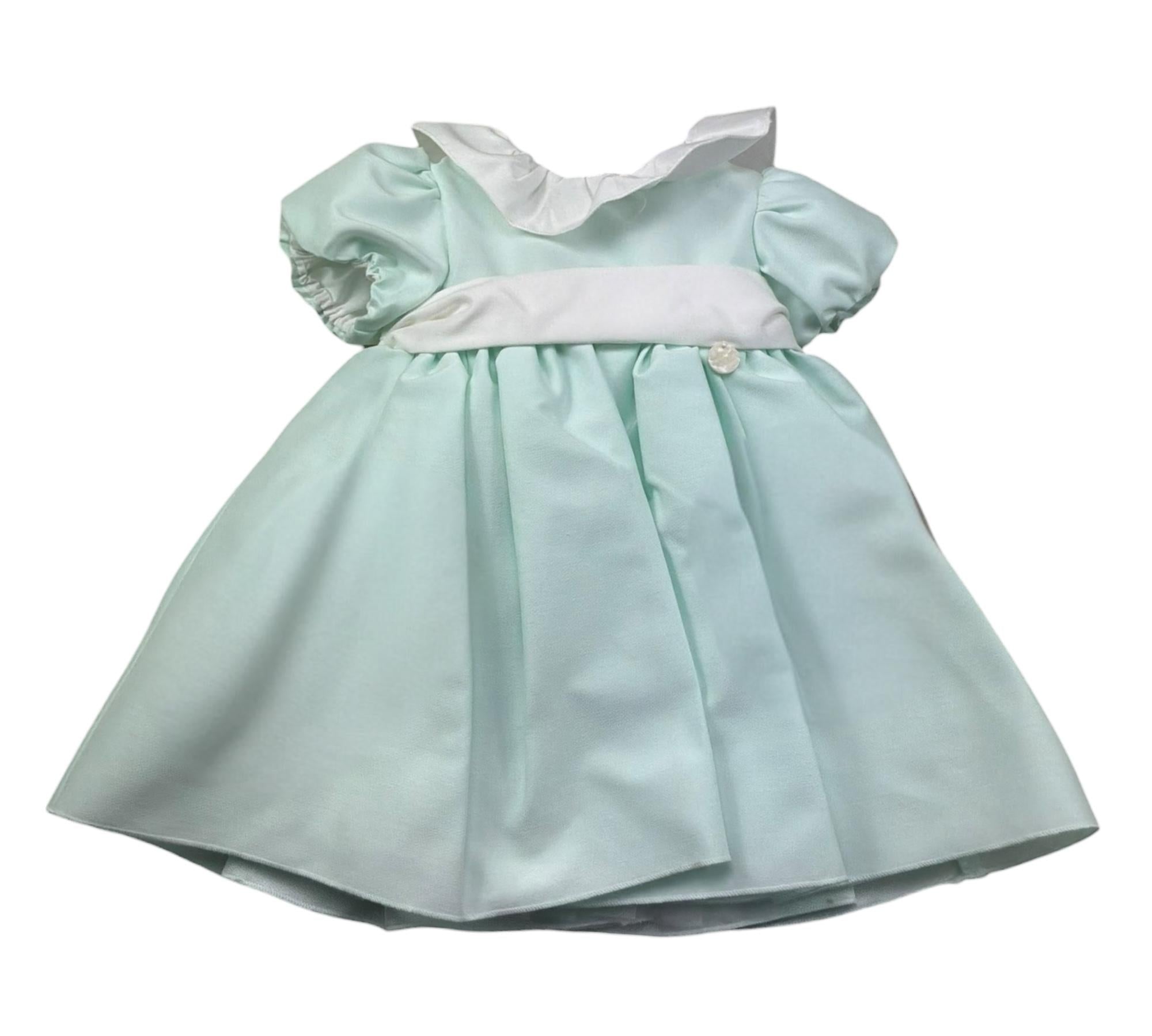 Le Bebe Abito Mezza Manica Tinta Unita  per Neonata LBG6436 VERDE ACQUA LE BEBE 