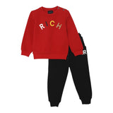 John Richmond Completo 2 Pezzi Felpa-Pantalone per Neonato RIA24067CFX ROSSO/NERO JOHN RICHMOND 
