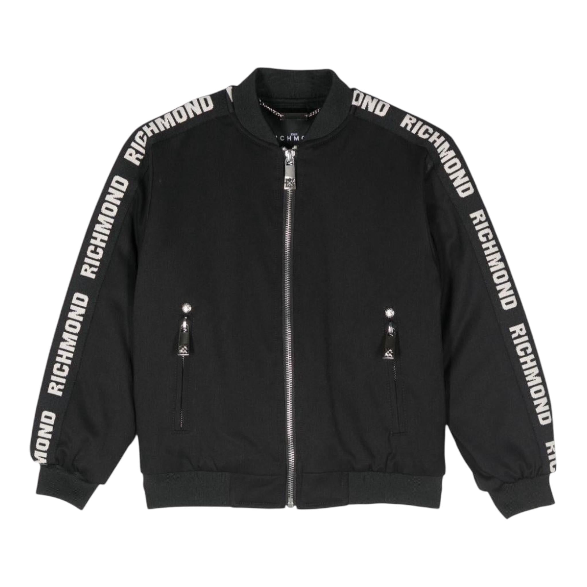 JOHN RICHMOND giubbino tinta unita logato con zip Nero per Bambino RBA24155GB NERO JOHN RICHMOND 