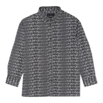 John Richmond Camicia Manica Lunga Tinta Unita con Stampe Logo per Bambino RIP25076CAJ NERO JOHN RICHMOND 