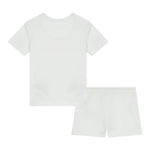 Calvin Klein Completo 2 Pezzi T-Shirt-Bermuda Tinta Unita con Stampa per Neonato IN0IN00072 BIANCO CALVIN KLEIN 