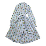 Saint Barth Abito Manica Lunga Fantasia A Righe per Bambina PHILIPA BIANCO SAINT BARTH 
