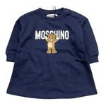 MOSCHINO abito modello felpa tinta unita con logo Blu per Neonata MDV0CV BLU MOSCHINO 