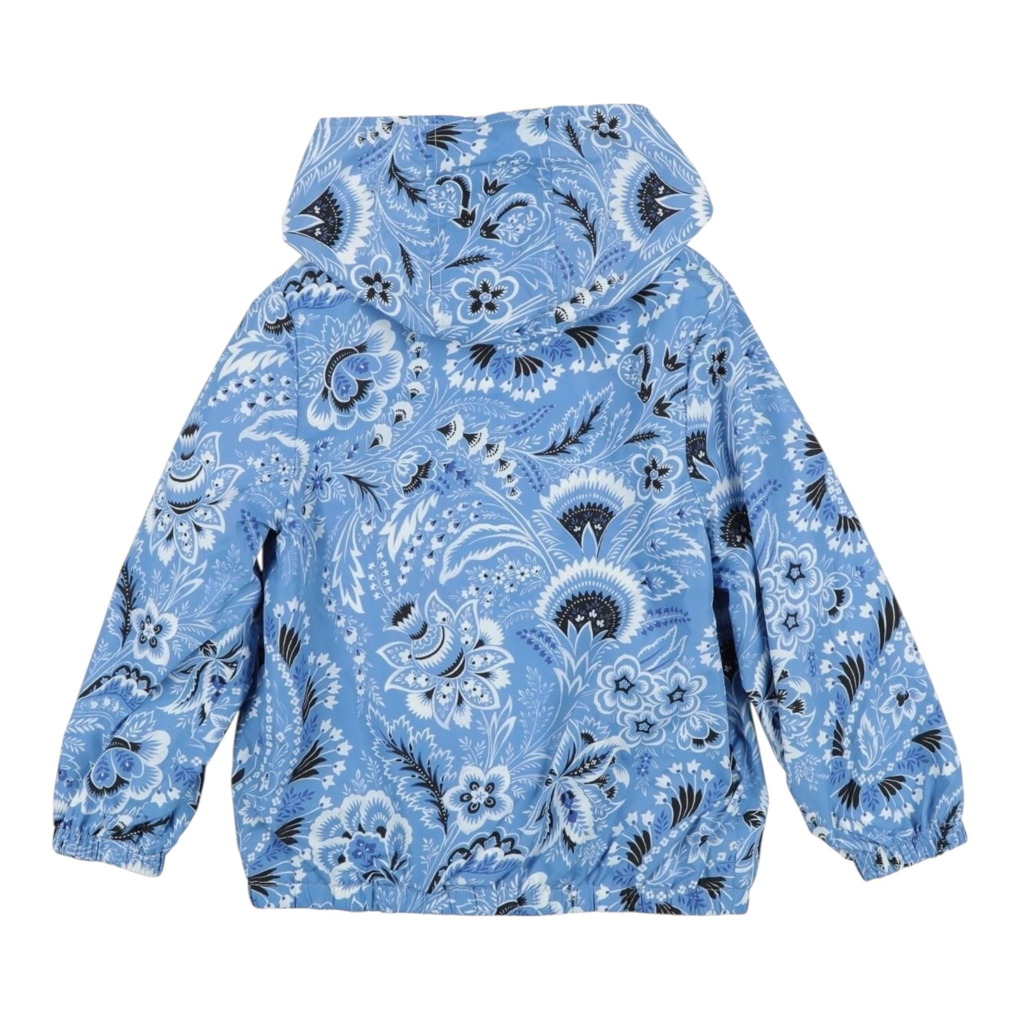 Etro Giubbino Tinta Unita Stampa Fantasia con Cappuccio per Bambino GU2P47 AZZURRO ETRO 