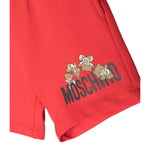 Moschino Bermuda tinta unita con Logo Rosso per Neonato MNQ00N ROSSO MOSCHINO 