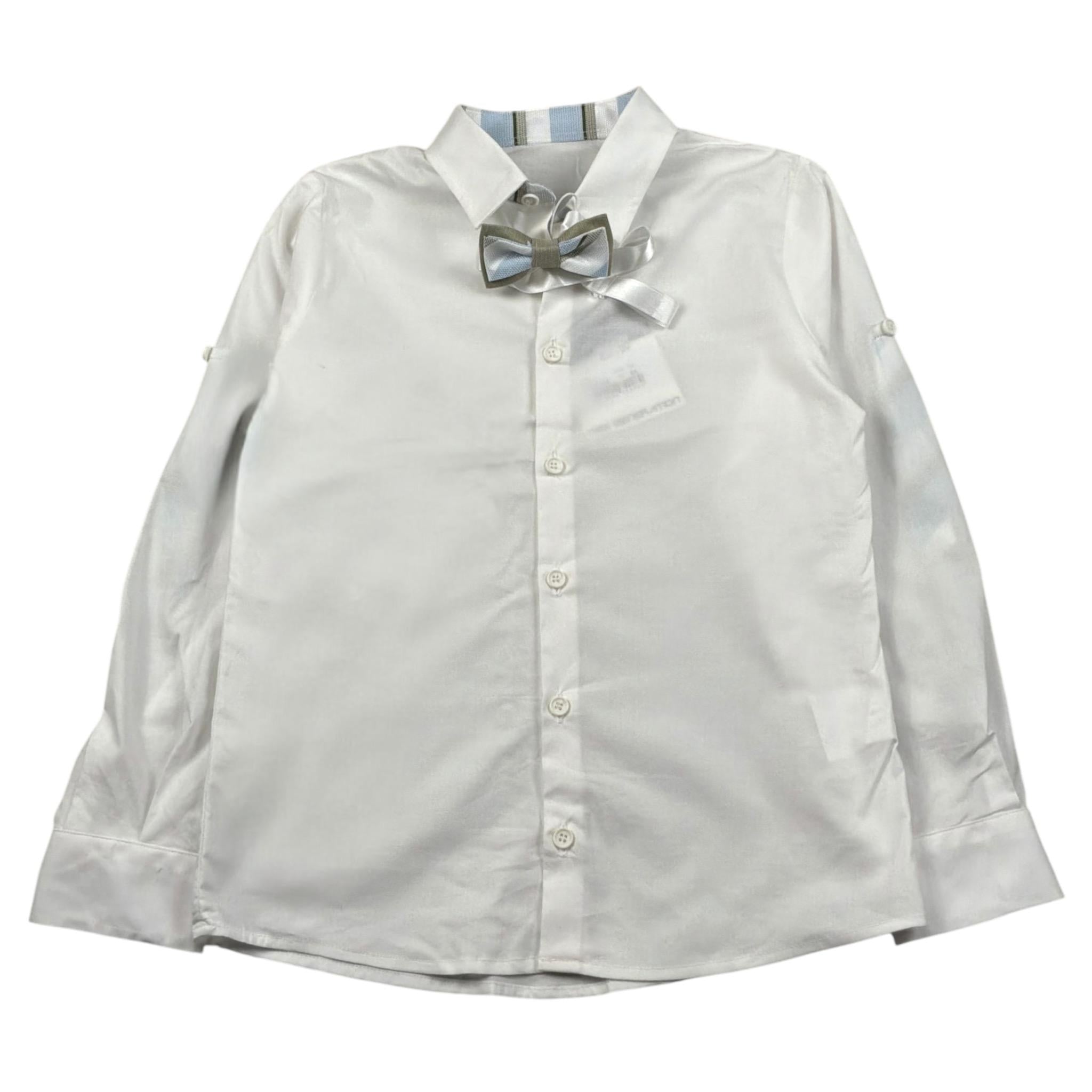 New Gereration Camicia Manica Lunga con Papillon Bianco per Bambino 51152 BIANCO NEW GERERATION 