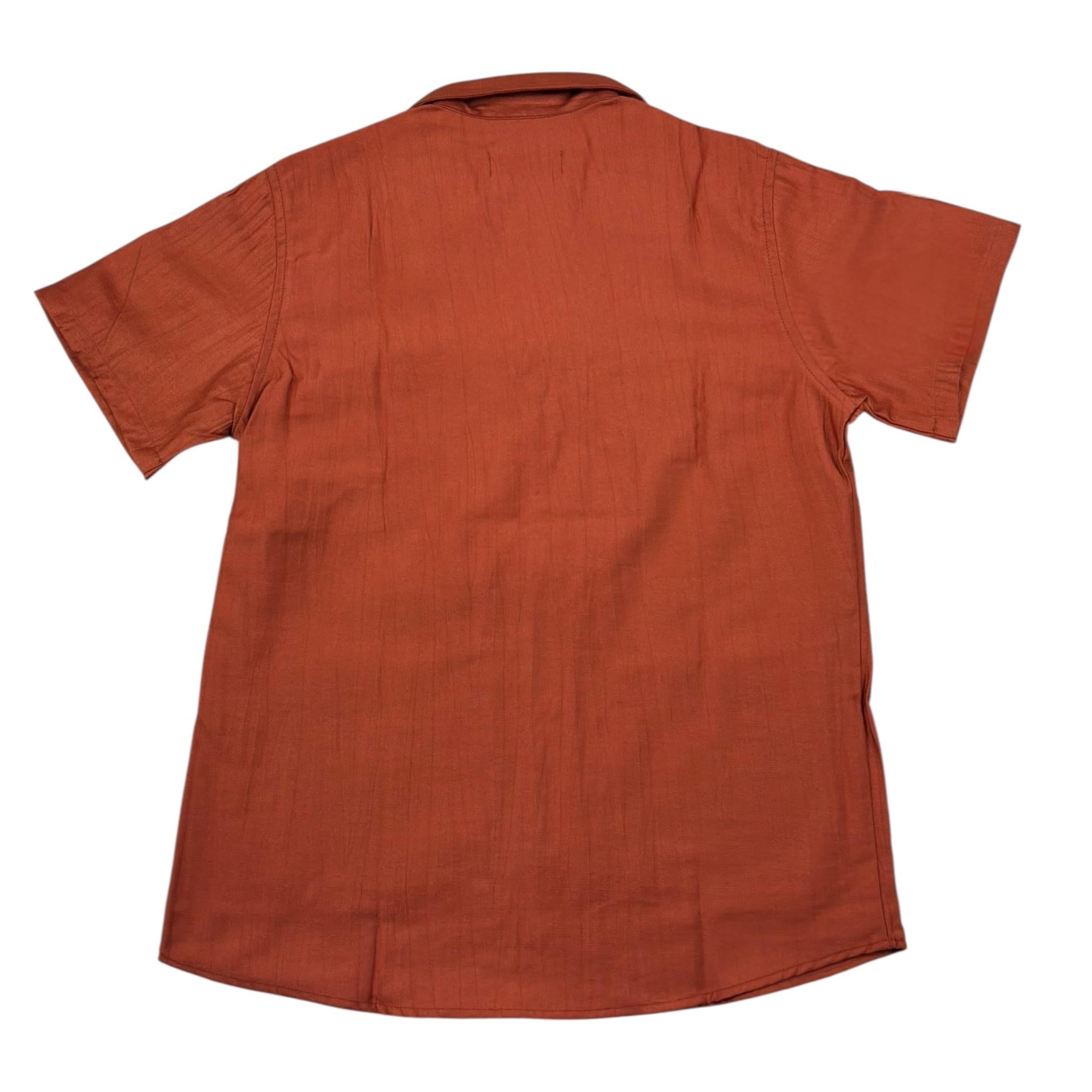 Mood_One Camicia Mezza Manica Tinta Unita per Bambino 3019 RUGGINE MOOD_ONE 