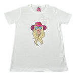 Mousse T-Shirt Girocollo tinta unita con Stampa Bianco per Bambina XKTSMKW2 BIANCO MOUSSE 