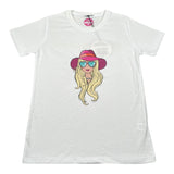 Mousse T-Shirt Girocollo tinta unita con Stampa Bianco per Bambina XKTSMKW2 BIANCO MOUSSE 