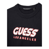 Guess Maglia Tinta Unita Girocollo con Stampa per Bambino L5RR01Z2BBO NERO GUESS 